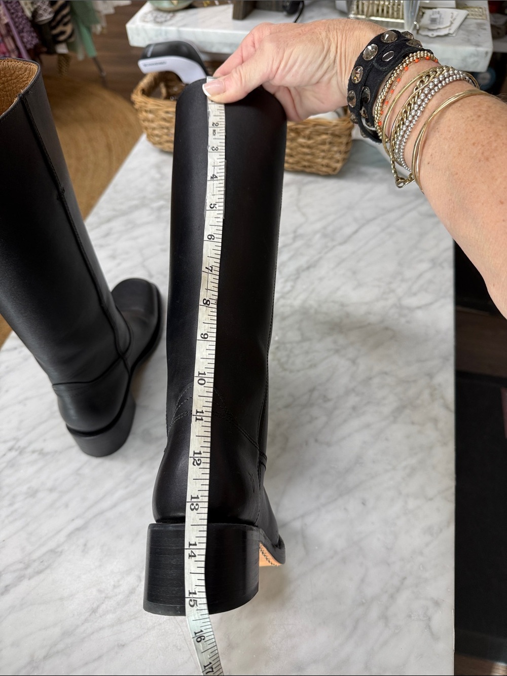 Frye NEW! Black Gatsby Leather 14L Campus Boot Size 7 - Picture 12 of 14